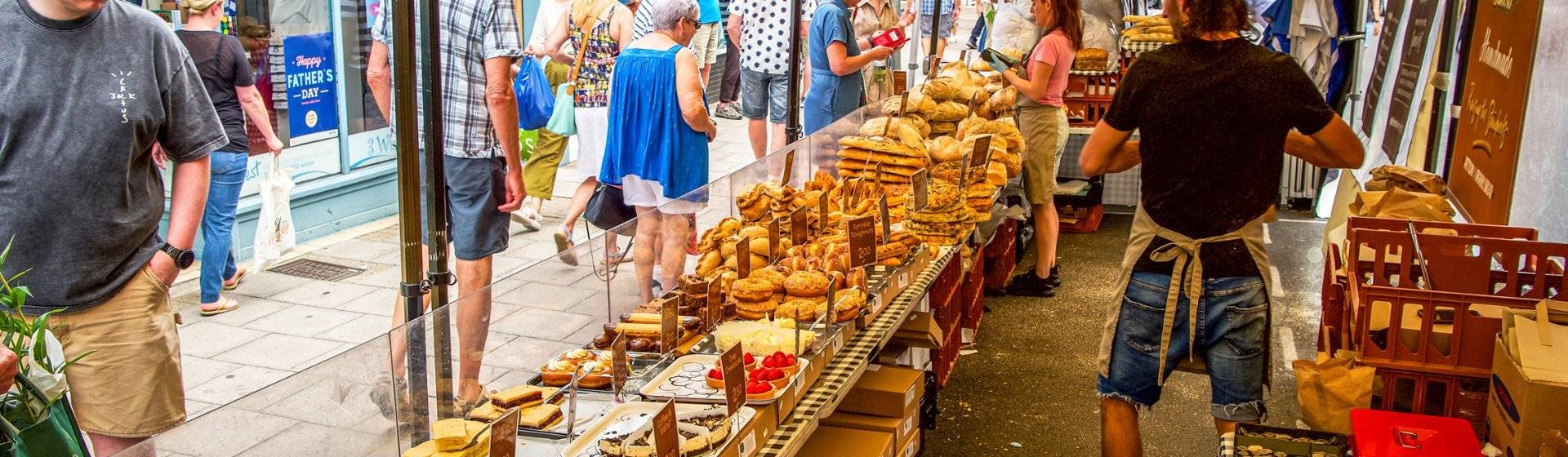 Tasty bread stall at Lymington Market Photo Credit William Bonnet