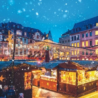 Weihnachtsmarkt in Mainz, Rheinland-Pfalz, Deutschland