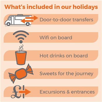 This image lists what is includedin our holidays